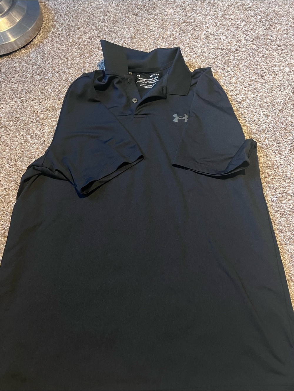 Under Armour Black Polo Shirt with Subtle Logo